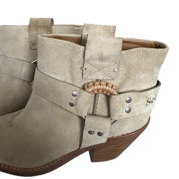 SEE BY CHLOE Tan Suede Ankle Boots WOMENS 39 NWOB - Picture 8 of 12